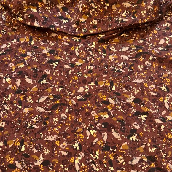 L.L. Bean Supima Cotton Turtleneck Top Women’s 2X Plus Burgundy Abstract Print - Picture 4 of 4